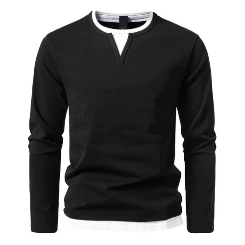 Men’s Dual-Layer Long Sleeve Casual Top