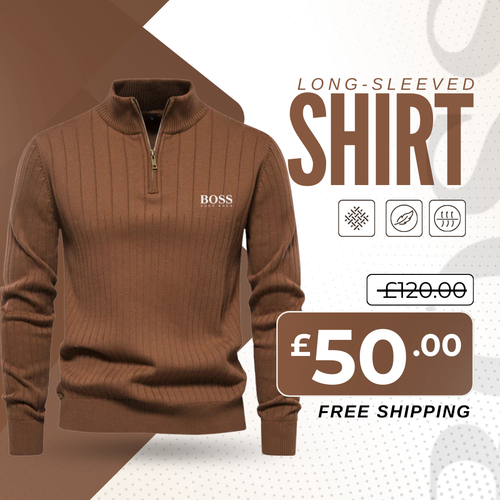 Quarter-Zip Knitted Long Sleeve