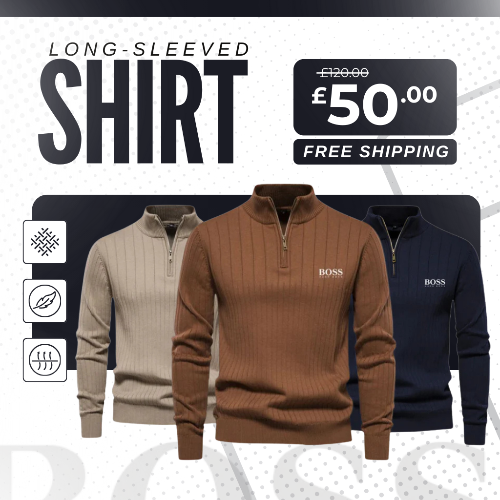 Quarter-Zip Knitted Long Sleeve