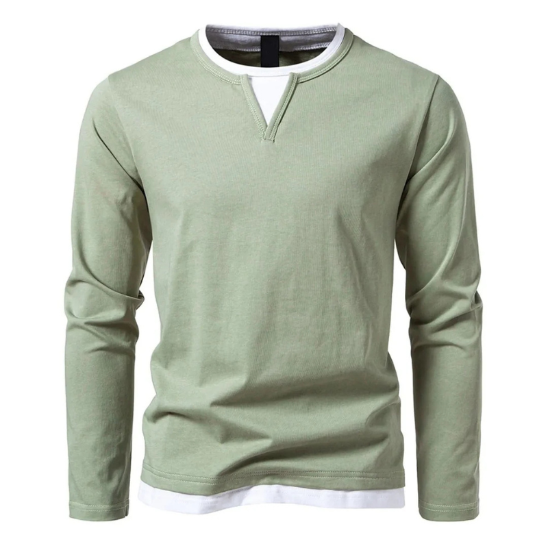 Men’s Dual-Layer Long Sleeve Casual Top