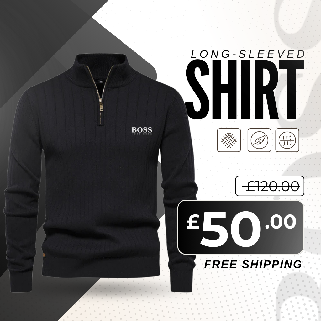 Quarter-Zip Knitted Long Sleeve